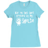 sheltie hair Ladies Fitted T-Shirt