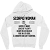 Scorpio Woman Zipper Hoodie