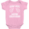 this guy loves kentucky   copy Baby Onesie