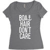 boat hair don't care Women's Triblend Scoop T-shirt