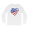disstressed america flag heart Long Sleeve Shirts