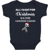 all i want for christmas is a cure carcinoid cancer Baby Bodysuit