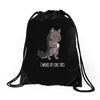 i woke up like this Drawstring Bags