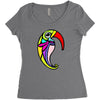color bird Women's Triblend Scoop T-shirt