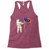 Astronaut Celebrating Independence  Day at 1776 Racerback Tank