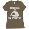 camping is intents Ladies Fitted T-Shirt