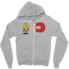 khaki chick magnet Zipper Hoodie