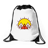 sunrise camp Drawstring Bags