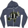 self destruction Zipper Hoodie