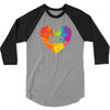 Lgbt Heart 3/4 Sleeve Shirt