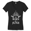 the best teachers are born in june Women's V-Neck T-Shirt