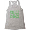 merry christmas ya filthy animal Racerback Tank