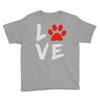 love dog paw Youth Tee