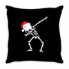 skeleton dabbing christmas Throw Pillow