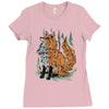 polygon fox graphic Ladies Fitted T-Shirt