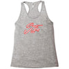 c'est la vie neon slogan Racerback Tank