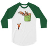 pocket red pandas 3/4 Sleeve Shirt