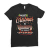 Merry Christmas To Grandpa Of Great Awesome Ladies Fitted T-Shirt