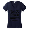 six pack loading Women's V-Neck T-Shirt