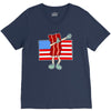 bacon american flag dab V-Neck Tee