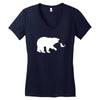 Bear Fishing Women's V-Neck T-Shirt