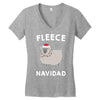fleece navidad Women's V-Neck T-Shirt