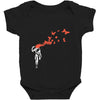 banksy headshot butterfly Baby Bodysuit