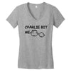 charlie bit me t shirt 2xl funny youtube nerdy geeky awesome humor coo Women's V-Neck T-Shirt