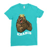 bear khabib Ladies Fitted T-Shirt