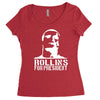 rollins for president  funny  comic henry rollins punk rock tv p Women's Triblend Scoop T-shirt