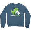 daddysaurus dinosaur dino Crewneck Sweatshirt