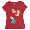 popeye spinach retro mens funny Women's Triblend Scoop T-shirt