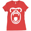 gorilla face Ladies Fitted T-Shirt