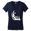 deer antler with buck forest Women's V-Neck T-Shirt