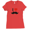 i love mustache Ladies Fitted T-Shirt