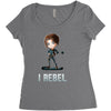 i rebel Women's Triblend Scoop T-shirt