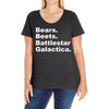 bears, beets, battlestar galactica Ladies Curvy T-Shirt