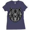 tiger zentangle Ladies Fitted T-Shirt