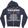 Taurus Woman Zipper Hoodie
