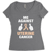 Me Against Uterine Cancer Women's Triblend Scoop T-shirt