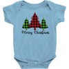 lumberjack tree merry christmas Baby Bodysuit