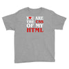 i love css  you are the css of my html heart heart Youth Tee