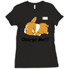 corgi cute puppy low battery charge me Ladies Fitted T-Shirt