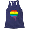 rainbow colored stripes dot running splashes Racerback Tank