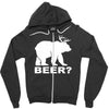new bear deer beer funny Zipper Hoodie
