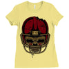 american football skull Ladies Fitted T-Shirt