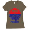 pizza for prez Ladies Fitted T-Shirt