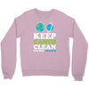 keep earth clean it's not uranus kawaii planets Crewneck Sweatshirt