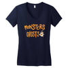 monster ghost Women's V-Neck T-Shirt