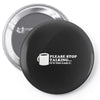 please stop talking it's too early coffee Pin-back button
